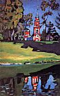 Wassily Kandinsky Famous Paintings - Red Church